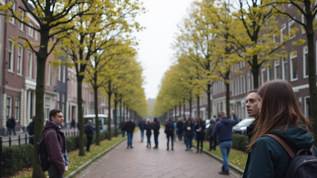 Leerders in authentieke Nederlandse omgeving